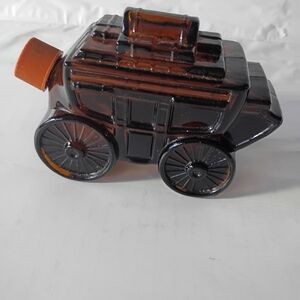 Avon Brown Glass Stagecoach Toy